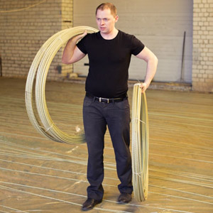 Transport kręgów zbrojeniowych (od 4 mm do 12 mm)